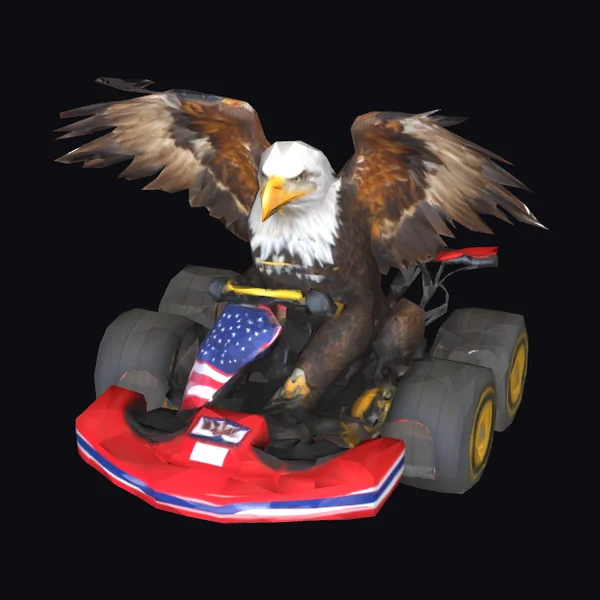 Bald Eagle on Go-Kart