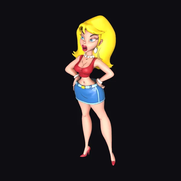 Cartoon Glamour Girl
