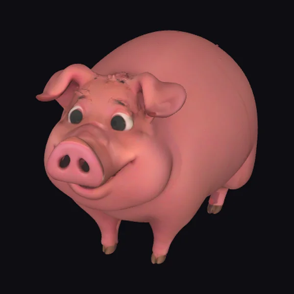 Pink Cartoon Pig