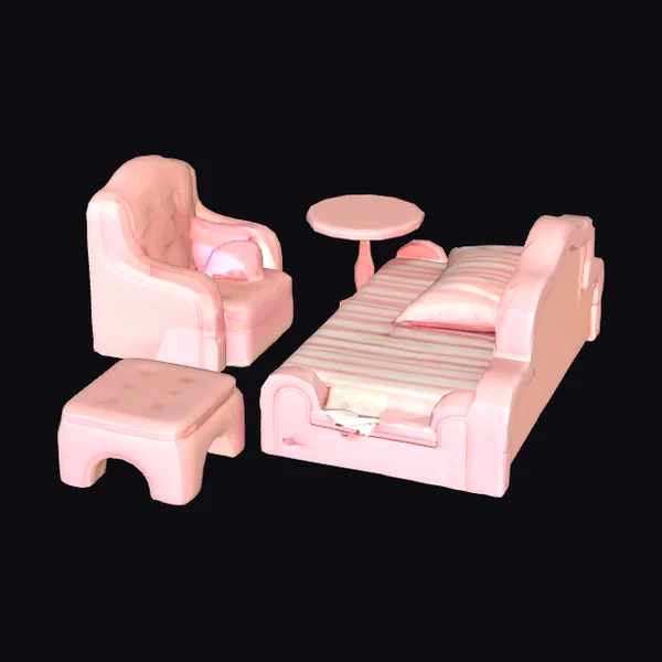 Pink Doll Furniture Set