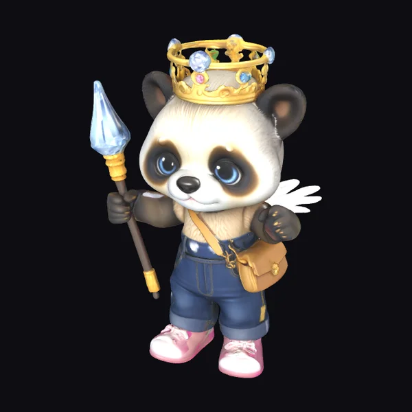 Panda King with Scepter