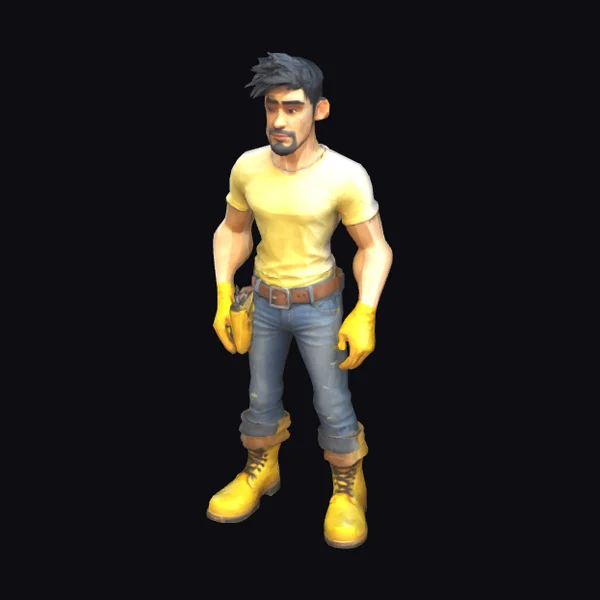 Worker with Yellow Boots
