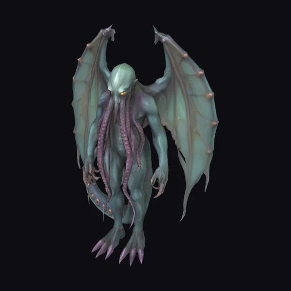 Tentacled Winged Humanoid Creature