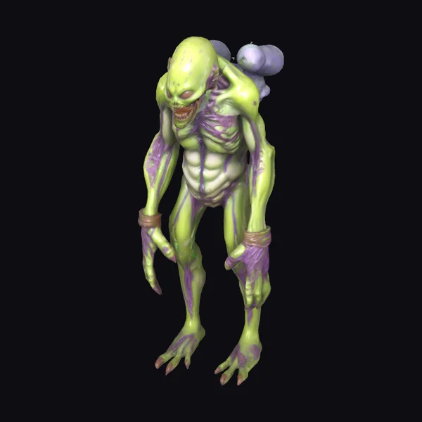 Grotesque Mutated Humanoid Figure