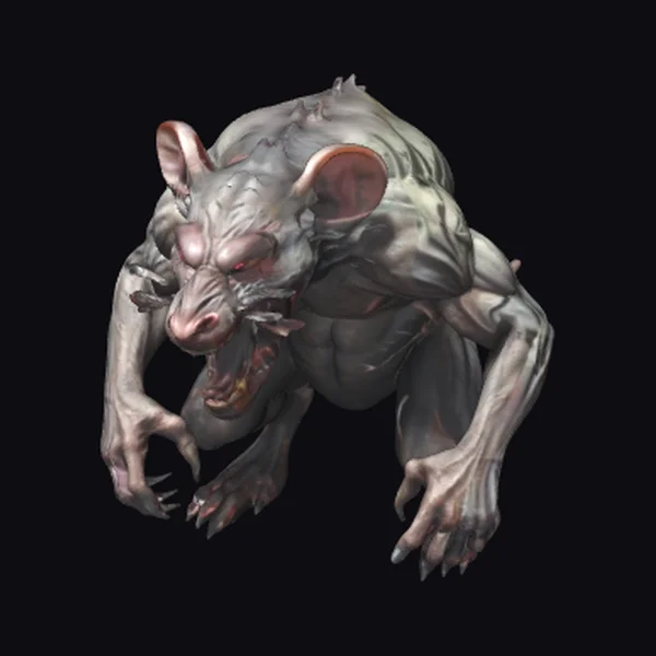 Giant Rat Demon Attacking