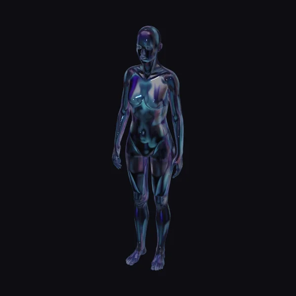 Iridescent Humanoid Figure