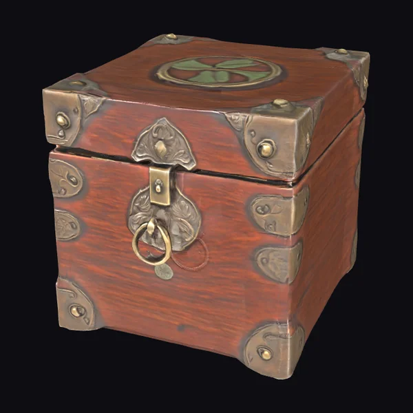 Antique Brass Wooden Chest