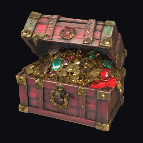 Treasure Chest with Jewels