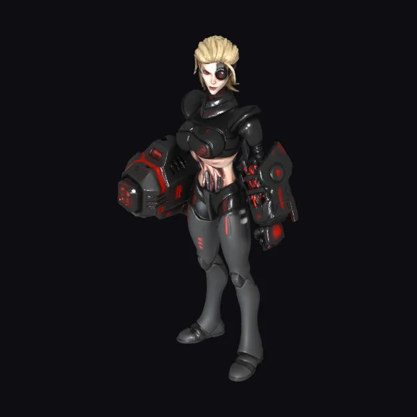 Cybernetic Female Warrior