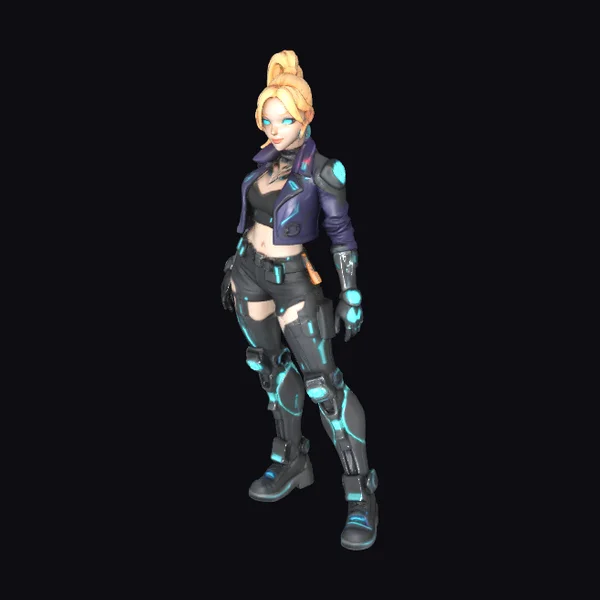 Cybernetic Female Warrior