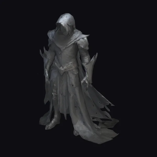 Dark Hooded Armored Figure