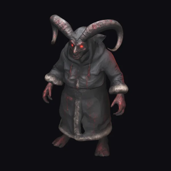 Krampus in Soot Santa Suit