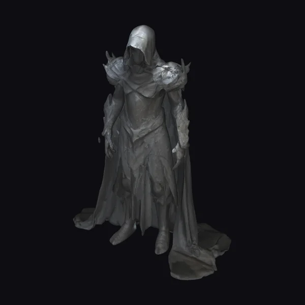 Dark Hooded Armored Figure