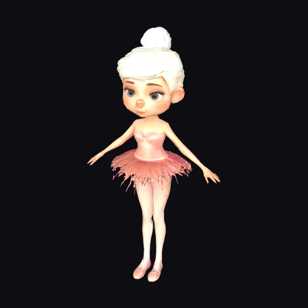 Cartoon Ballerina Cream Dessert