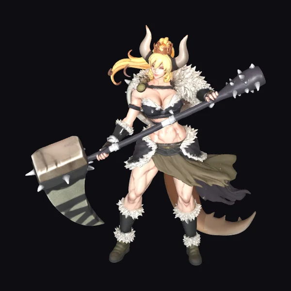 Blonde Warrior with Axe