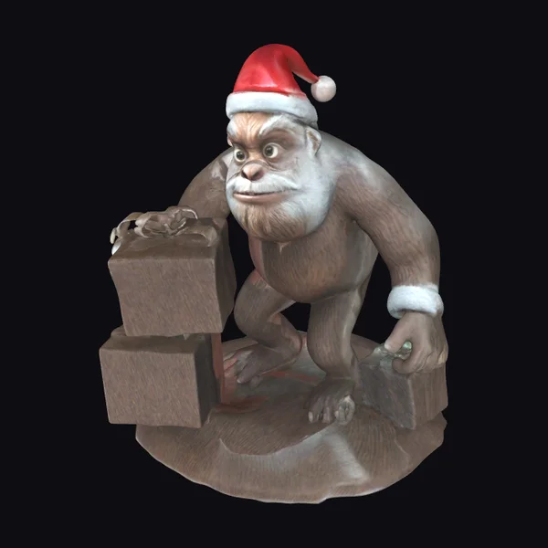 Yeti with Christmas Gifts