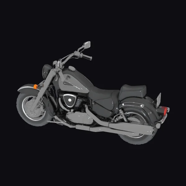 Black Motorcycle Cruiser