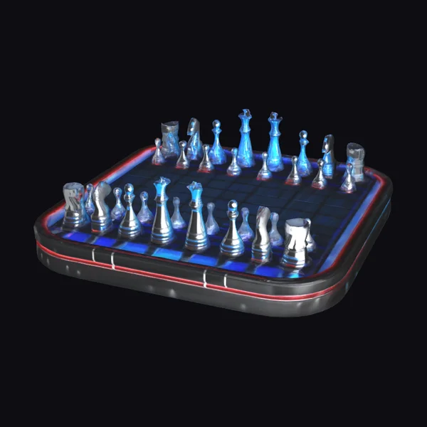 Futuristic Glass Chessboard