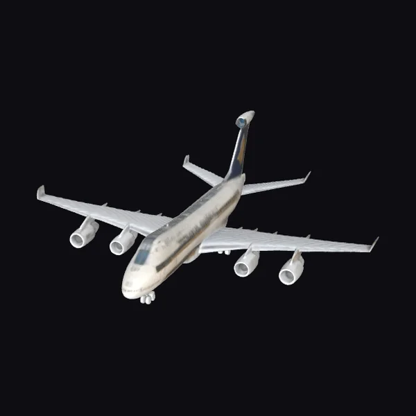 Large Silver Jumbo Jet
