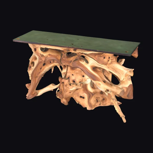 Driftwood Root Console Table