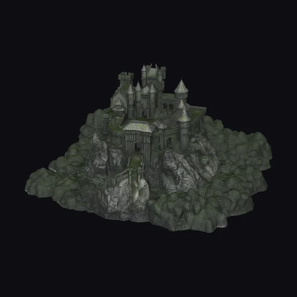 Mossy Cliffside Castle