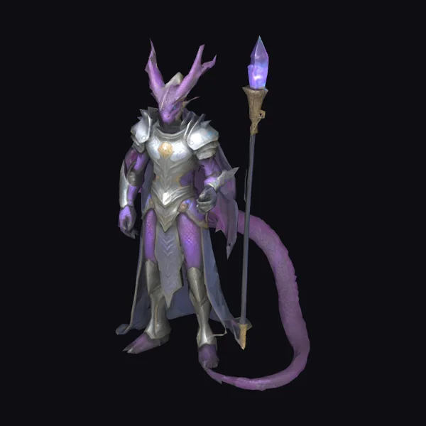 Purple Draconoid Cleric