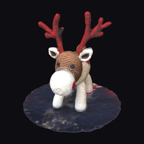 Crocheted Reindeer Figurine