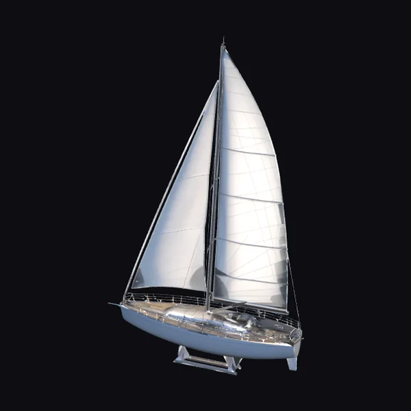 Sailing Yacht with Mainsail