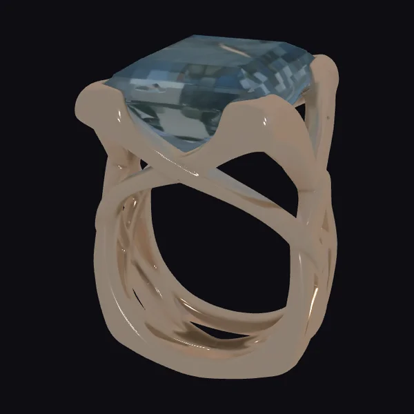 Large Blue Gemstone Ring