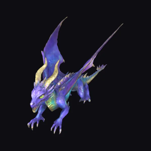 Purple Dragon with Horns
