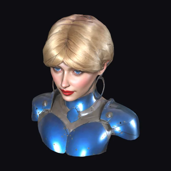 Blonde Female Cyber Bust