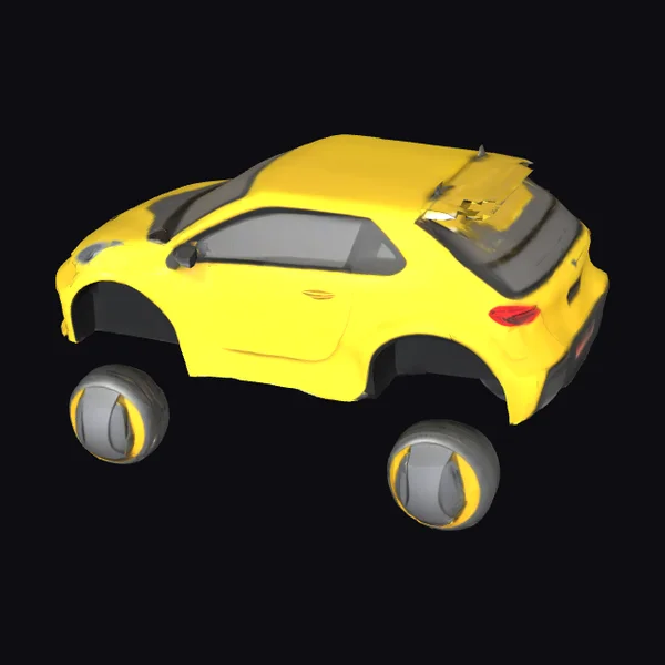 Yellow Hovercar Prototype