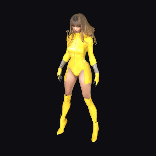 Yellow Female Superhero