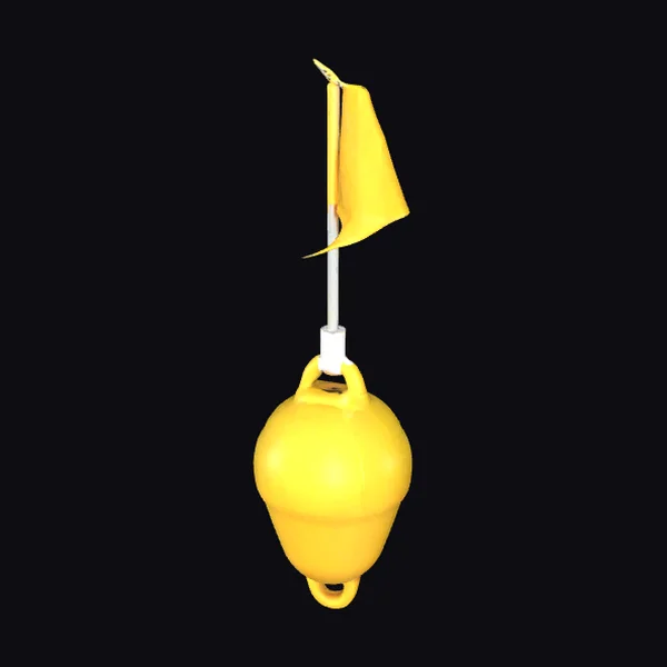 Yellow Buoy with Flag