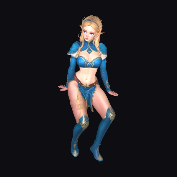 Blonde Elf Warrior Maiden
