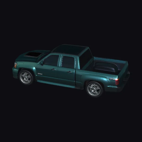 Emerald Green Pickup Truck