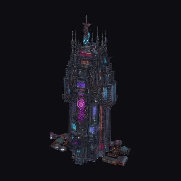 Cyberpunk Skyscraper Tower