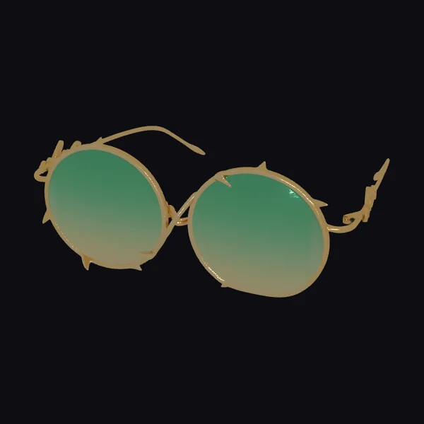 Spiked Gold Round Shades