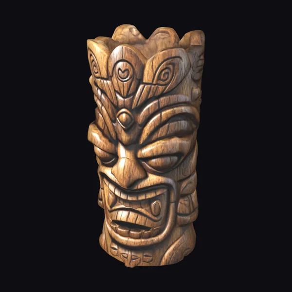 Wooden Tiki Mask