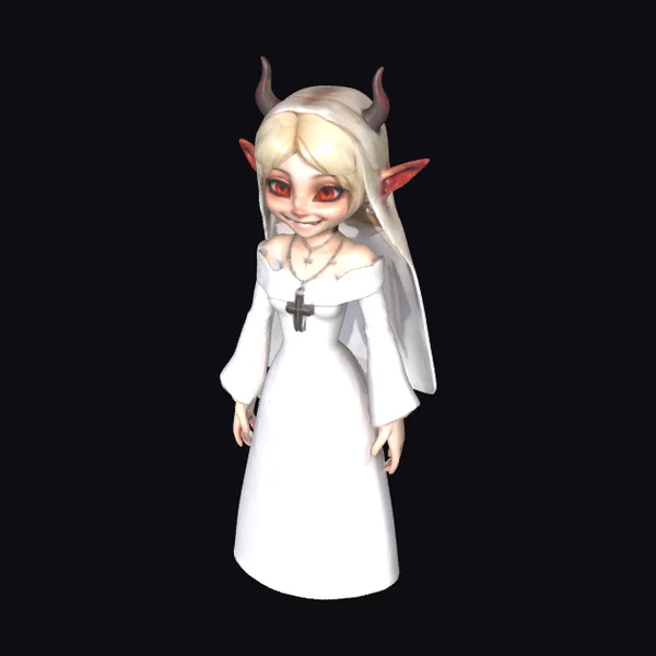 Blonde Nun Devil Girl