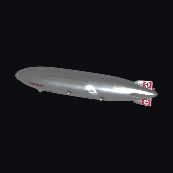 Silver Dirigible Airship