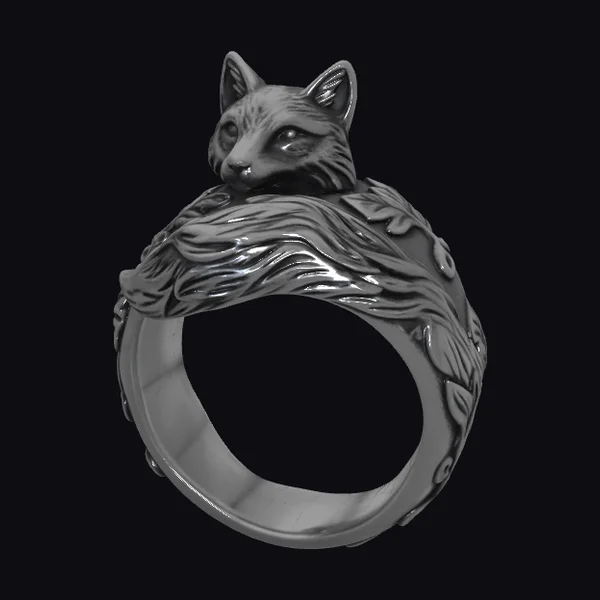 Fox Head Ring