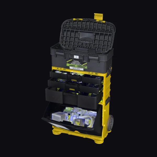 Yellow Mobile Tool Cart