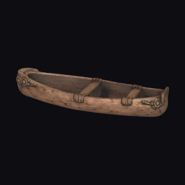 Weathered Wooden Rowboat
