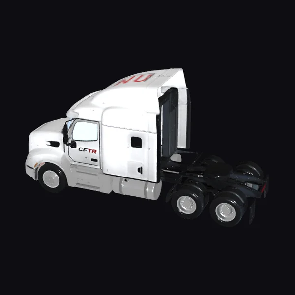 White Sleeper Cab Tractor