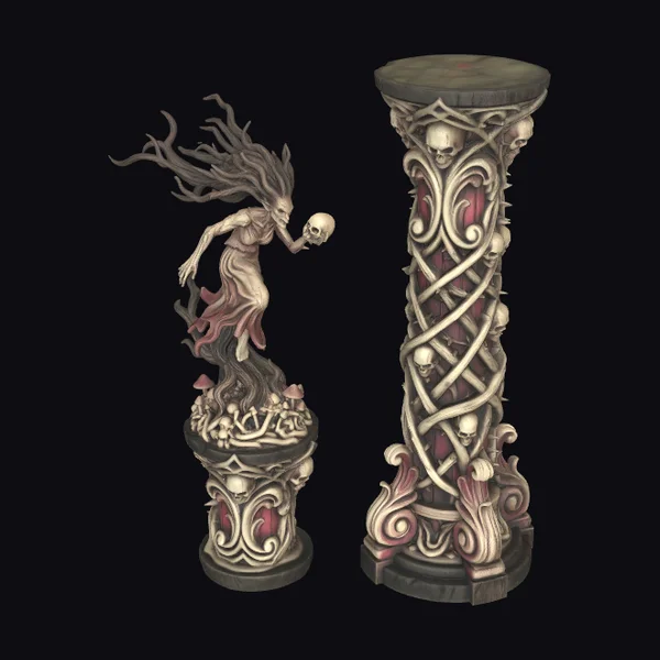 Wraith on Skull Column