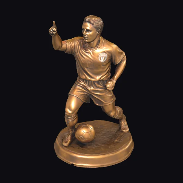 Soccer Player Gold Statue