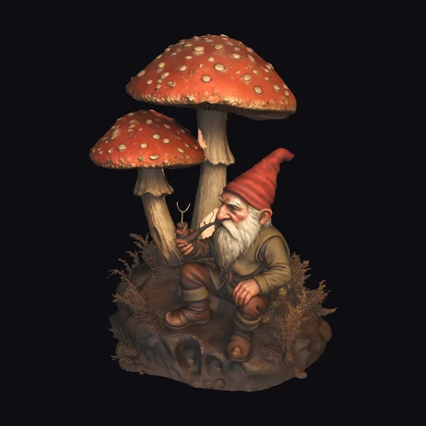 Mushroom Gnome Scene