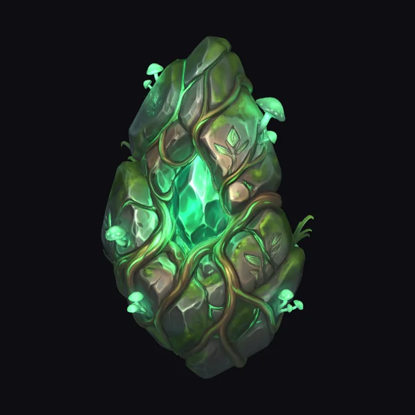 Glowing Emerald Crystal Formation