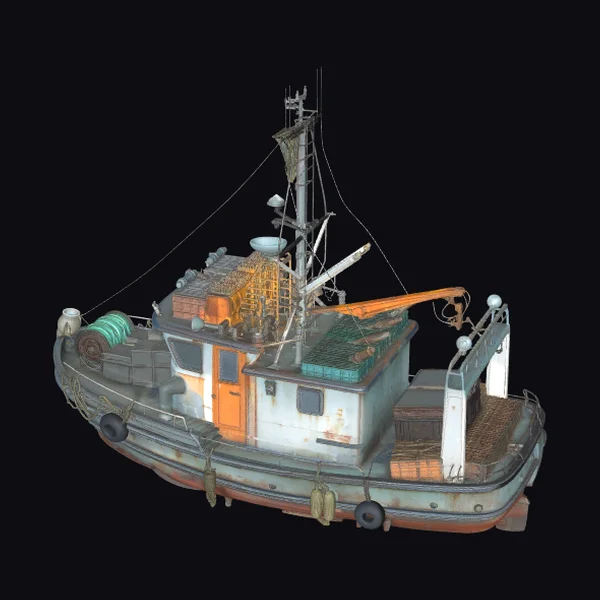 Rusted Fishing Trawler Boat